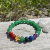 Green Aventurine with Seven Chakra Bracelet