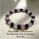 Rosequartz and rhodonite combination relationship bracelet