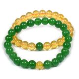 Reiki Crystal Products Combo Bracelet: Citrine With Green Aventurine