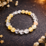 Citrine & Clear Quartz Normal Bracelet – Wealth, Clarity & Positive Energy